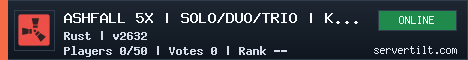 ASHFALL 5X | SOLO/DUO/TRIO | KIT | RP |  TP server banner