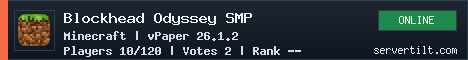 Blockhead Odyssey SMP server banner