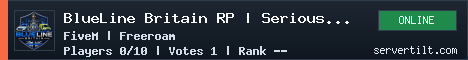 BlueLine Britain RP | Serious UK Roleplay server banner