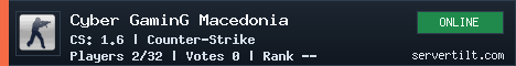 Cyber GaminG Macedonia server banner