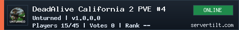 DeadAlive California 2 PVE #4 server banner