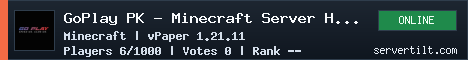 GoPlay PK - Minecraft Server Hosting Free 24/7 server banner