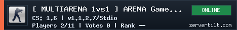 [ MULTIARENA 1vs1 ] ARENA GameFuture.pl | Rangi | StatTrak | Skiny | Modyfikatory | VIP/SVIP | Eventy | ARENKI ^ 1shot1kill.pl server banner