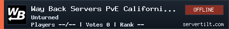 Way Back Servers PvE California 2 MODDED server banner