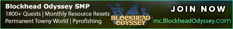 Blockhead Odyssey SMP server banner
