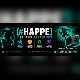 [#HAPPE] HNS BlockMaker | XP | Coins | Built-in Rewards + Events server logo